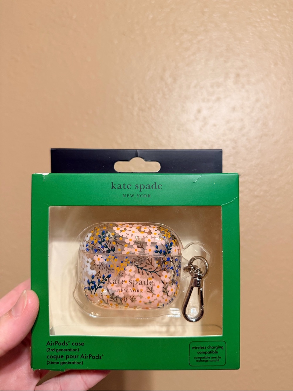 kate spade Pink Floral AirPods Case with Keyring